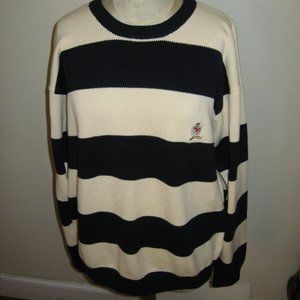 NWT Tommy Hilfiger 100% cotton  black white sweater